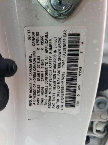 2013 Honda Civic Lx VIN: 2HGFB2F51DH574015 Lot: 51291804