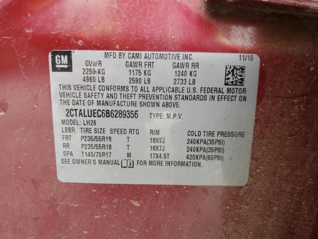 2011 GMC Terrain Slt VIN: 2CTALUEC6B6289356 Lot: 49184254