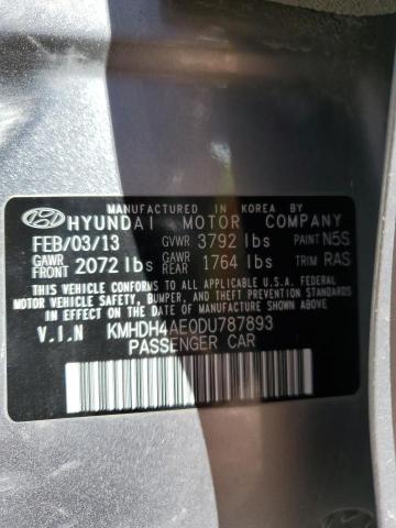 2013 Hyundai Elantra Gls VIN: KMHDH4AE0DU787893 Lot: 51079624