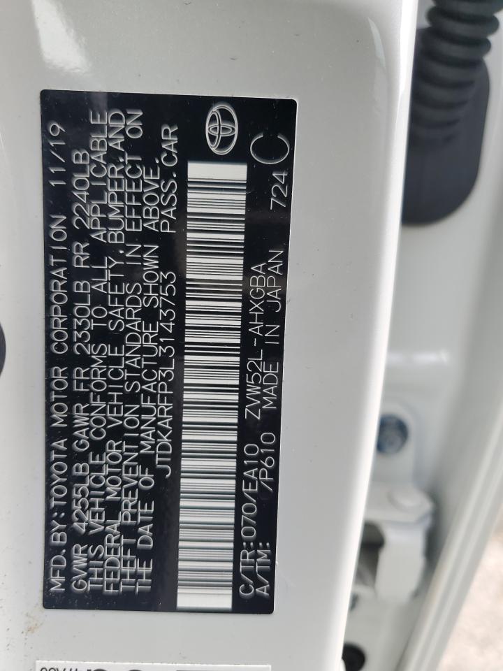 JTDKARFP3L3143753 2020 Toyota Prius Prime Le