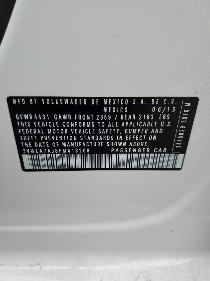 3VWLA7AJ8FM418268 2015 Volkswagen Jetta Tdi