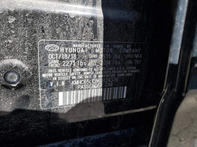 2019 HYUNDAI IONIQ BLUE - KMHC65LC8KU124376