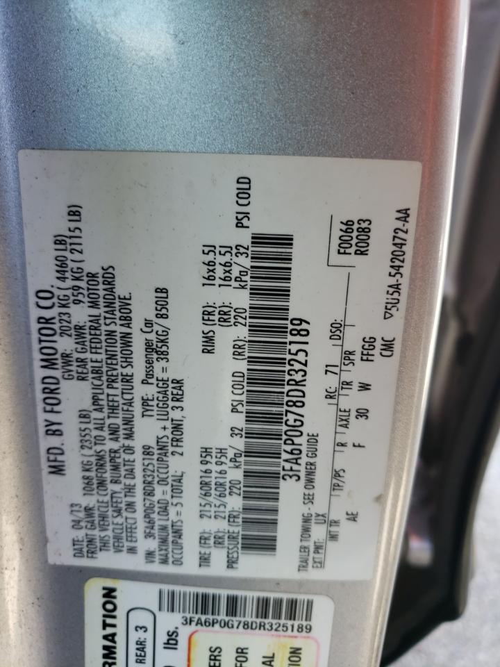 3FA6P0G78DR325189 2013 Ford Fusion S