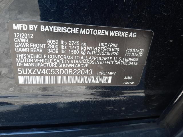 VIN 5UXZV4C53D0B22043 2013 BMW X5, Xdrive35I no.12