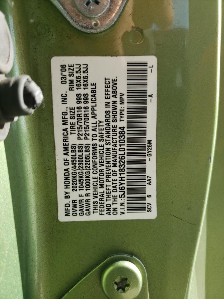 5J6YH18326L010384 2006 Honda Element Lx