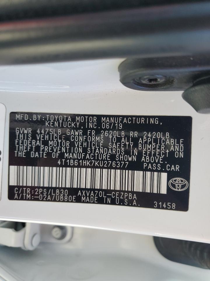 4T1B61HK7KU276377 2019 Toyota Camry Xse