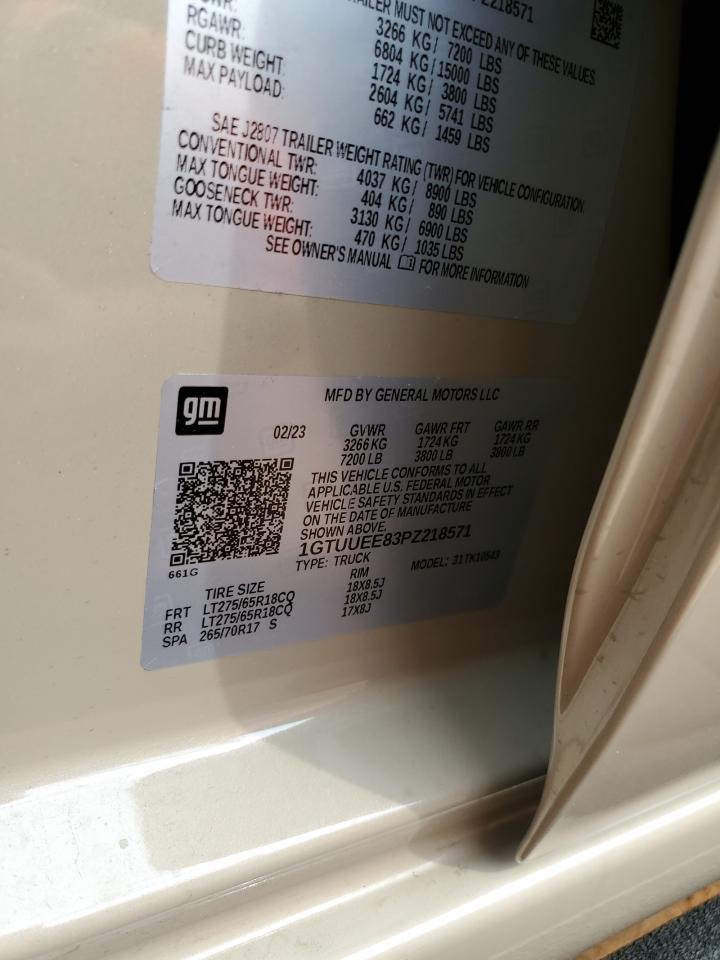 1GTUUEE83PZ218571 2023 GMC Sierra K1500 At4