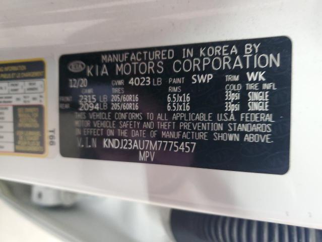 2021 Kia Soul Lx VIN: KNDJ23AU7M7775457 Lot: 51640114