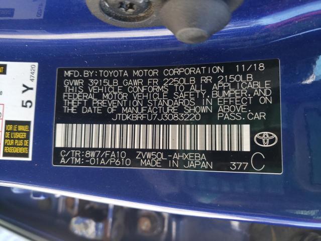 Lot #2485197898 2018 TOYOTA PRIUS salvage car