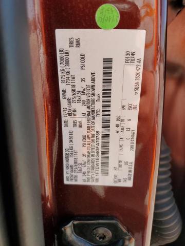 2016 Ford F150 Supercrew VIN: 1FTEW1EG4GFA70785 Lot: 51130444