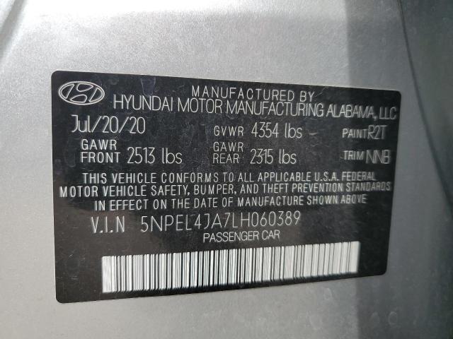 5NPEL4JA7LH060389 2020 Hyundai Sonata Sel