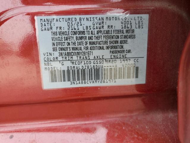 2021 Nissan Sentra Sv VIN: 3N1AB8CVXMY281971 Lot: 51464294