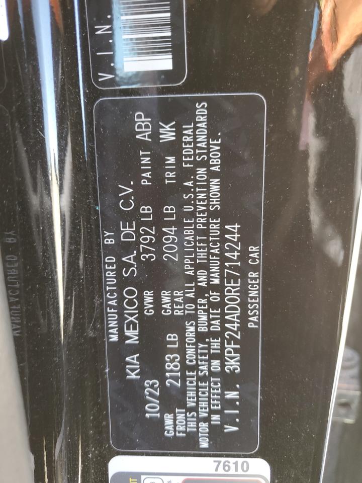 3KPF24AD0RE714244 2024 Kia Forte Lx