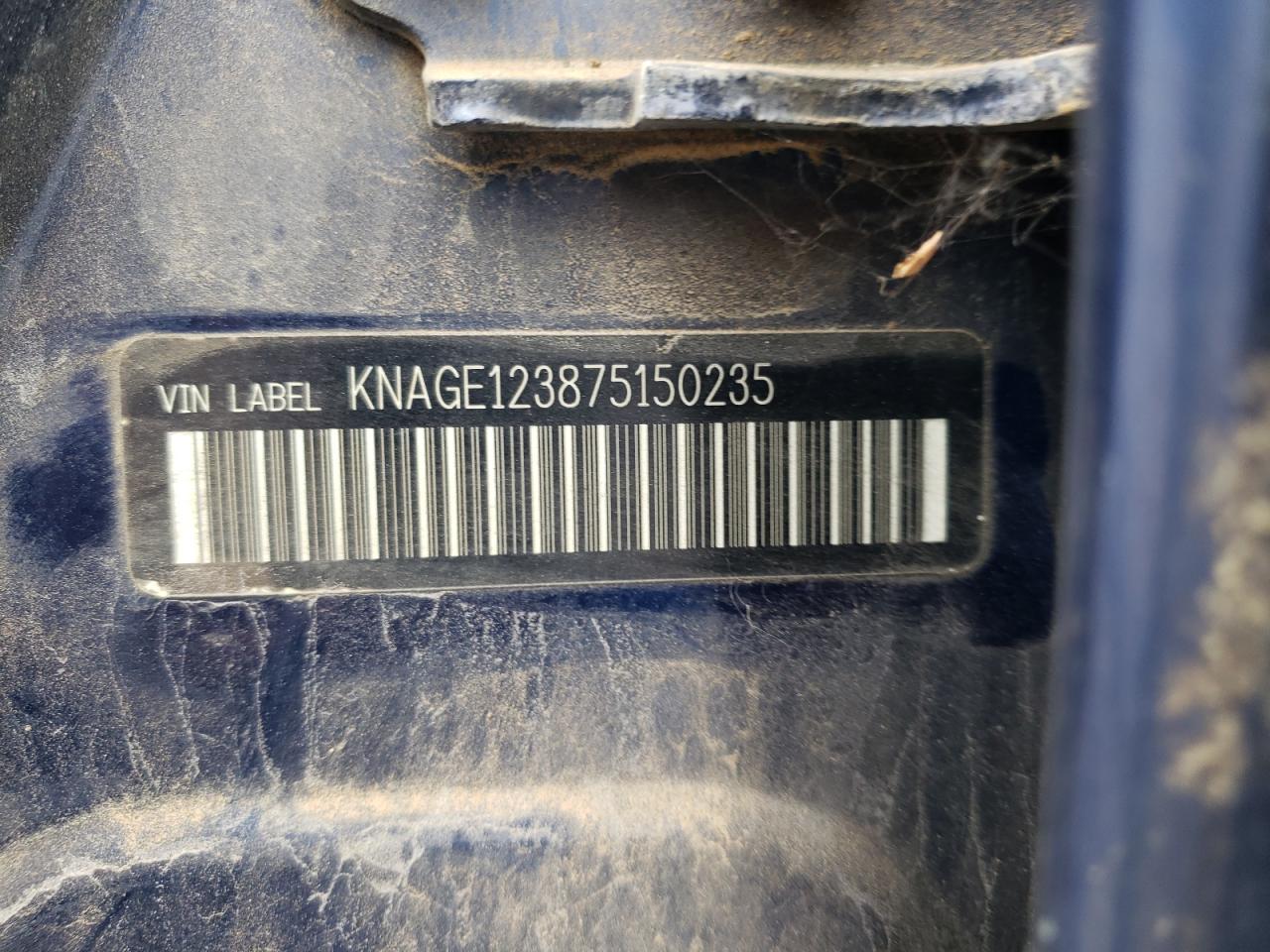 KNAGE123875150235 2007 Kia Optima Lx