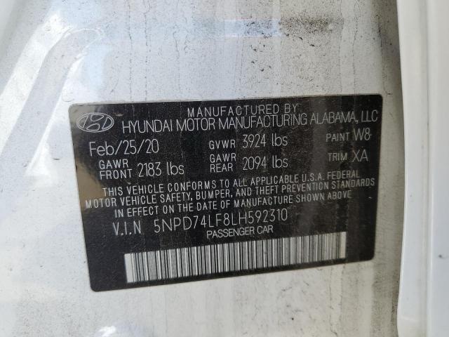 2020 HYUNDAI ELANTRA SE 5NPD74LF8LH592310  49268344