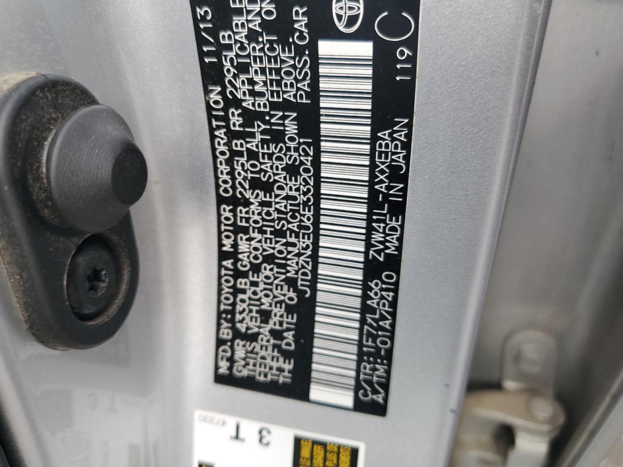 JTDZN3EU6E3320421 2014 Toyota Prius V