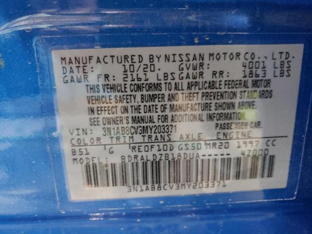 2021 Nissan Sentra Sv VIN: 3N1AB8CV3MY203371 Lot: 50548644