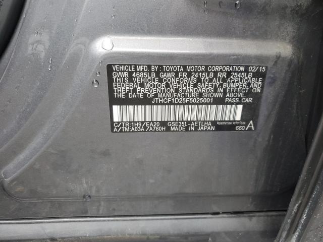 2015 LEXUS IS 250 - JTHCF1D25F5025001