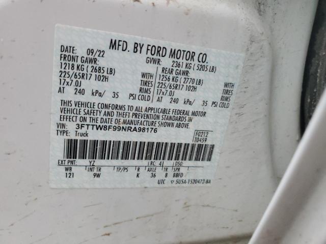 2022 FORD MAVERICK X - 3FTTW8F99NRA98176