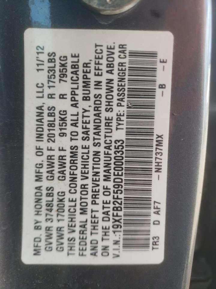 19XFB2F59DE000353 2013 Honda Civic Lx