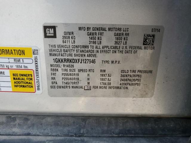2015 GMC Acadia Slt-1 VIN: 1GKKRRKDXFJ127946 Lot: 52562514