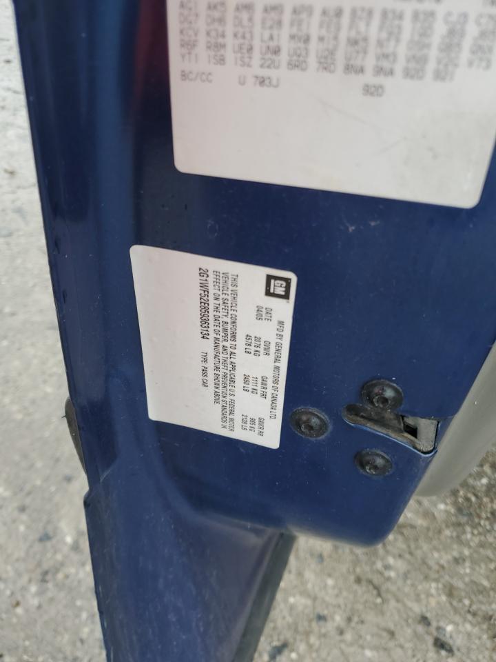 2G1WF52E859363134 2005 Chevrolet Impala