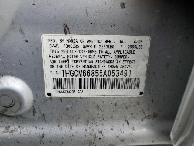 2005 Honda Accord Ex VIN: 1HGCM66855A053491 Lot: 49802474