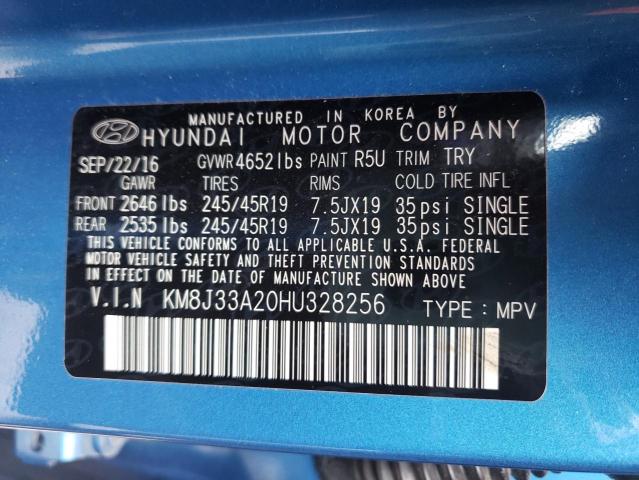 2017 HYUNDAI TUCSON LIM - KM8J33A20HU328256