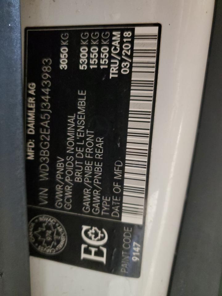 WD3BG2EA5J3443983 2018 Mercedes-Benz Metris