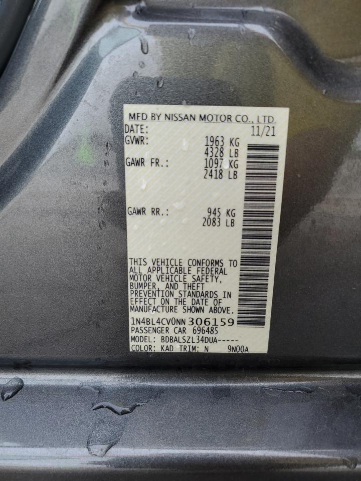 1N4BL4CV0NN306159 2022 Nissan Altima Sr