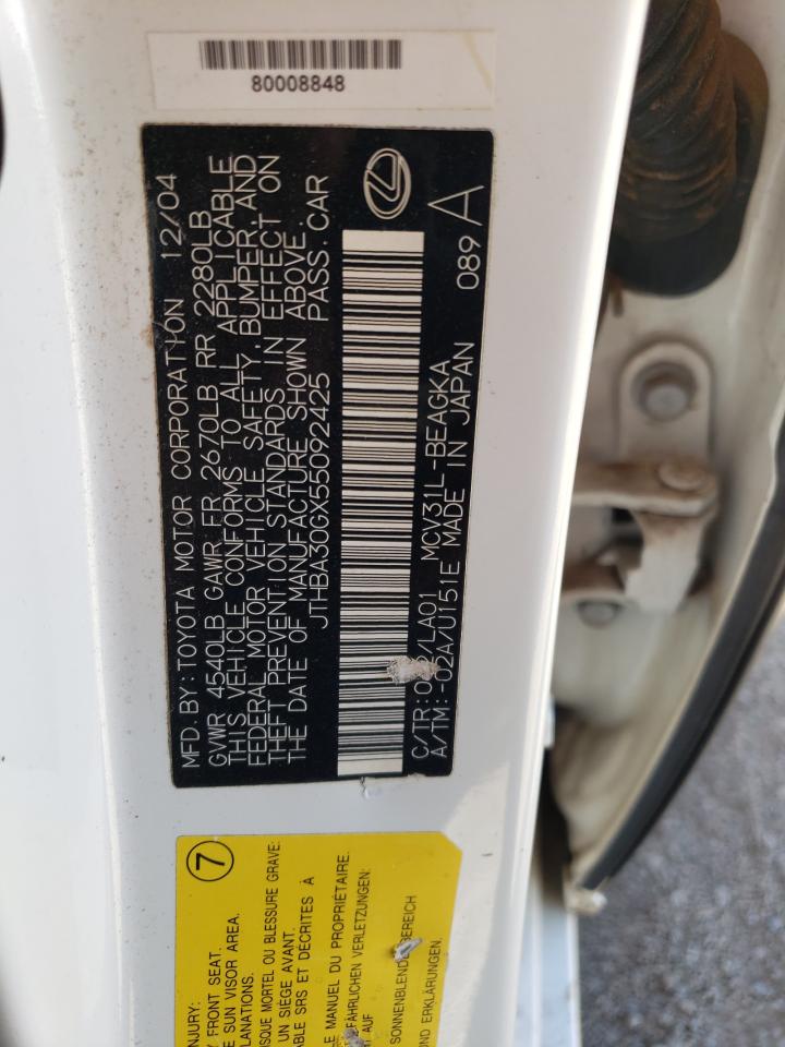 JTHBA30GX55092425 2005 Lexus Es 330