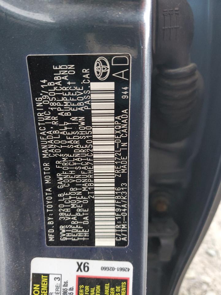 2T1BPRHE7FC250150 2015 Toyota Corolla Eco