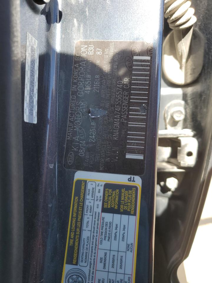 KNAGM4A74F5565740 2015 Kia Optima Lx