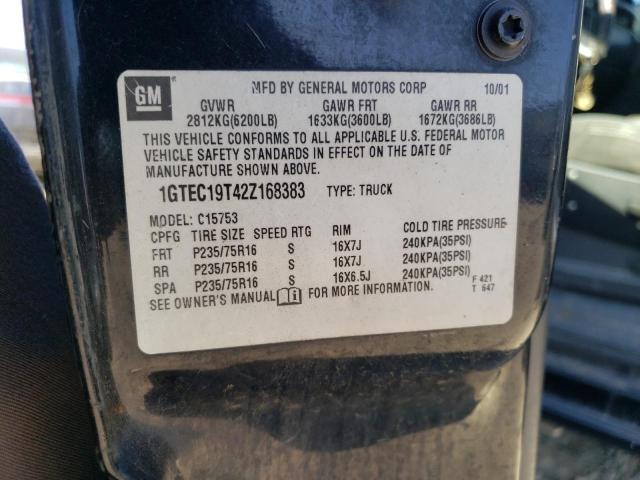 2002 GMC New Sierra C1500 VIN: 1GTEC19T42Z168383 Lot: 50600444