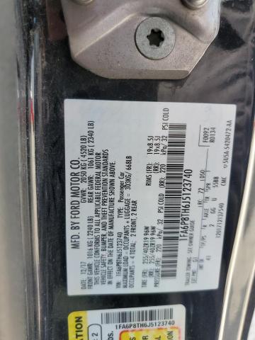 2018 Ford Mustang VIN: 1FA6P8TH6J5123740 Lot: 51374844