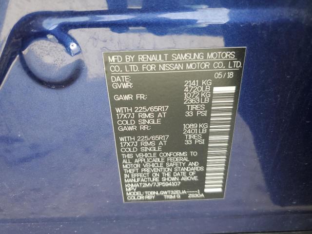 2018 Nissan Rogue S VIN: KNMAT2MV7JP594107 Lot: 52230304