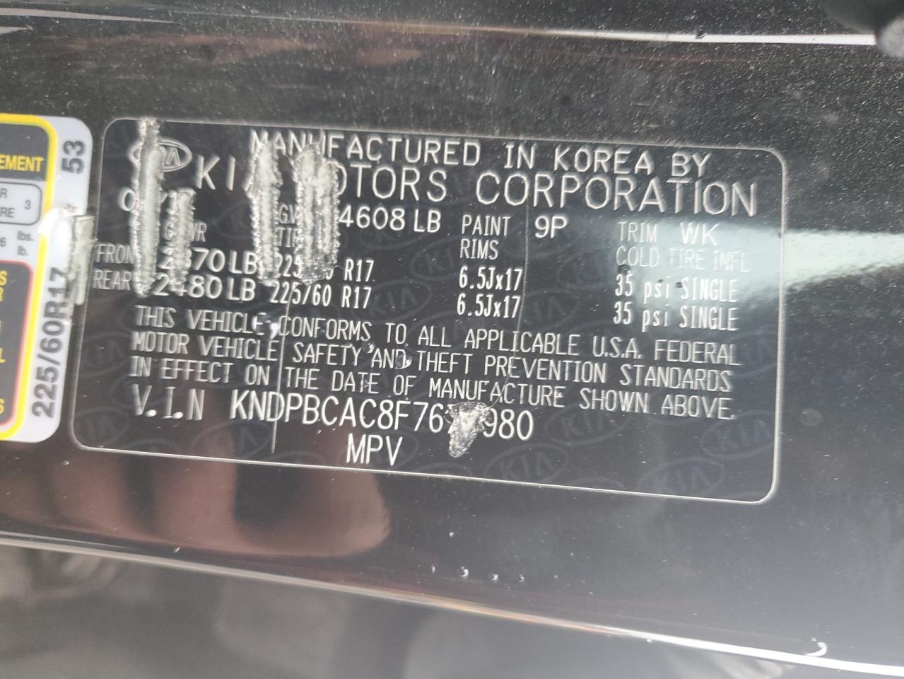 KNDPBCAC8F7677980 2015 Kia Sportage Lx