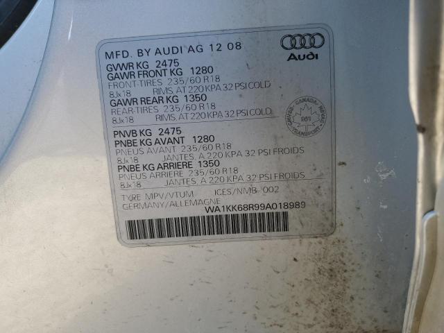 2009 Audi Q5 3.2 VIN: WA1KK68R99A018989 Lot: 50233484