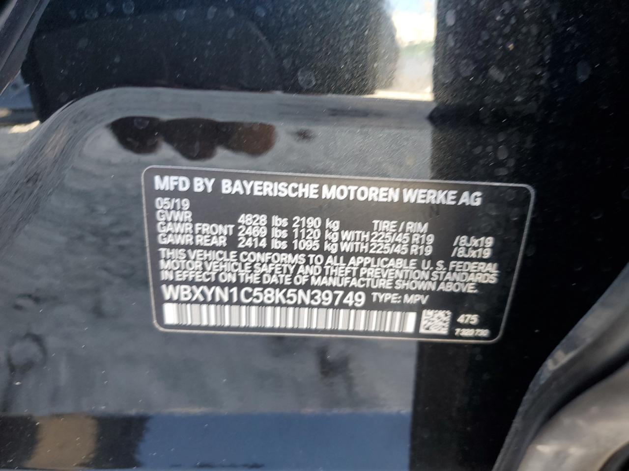 WBXYN1C58K5N39749 2019 BMW X2 M35I