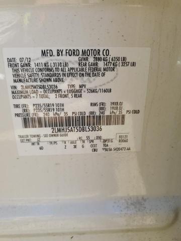 2013 Lincoln Mkt VIN: 2LMHJ5AT5DBL53036 Lot: 52519394