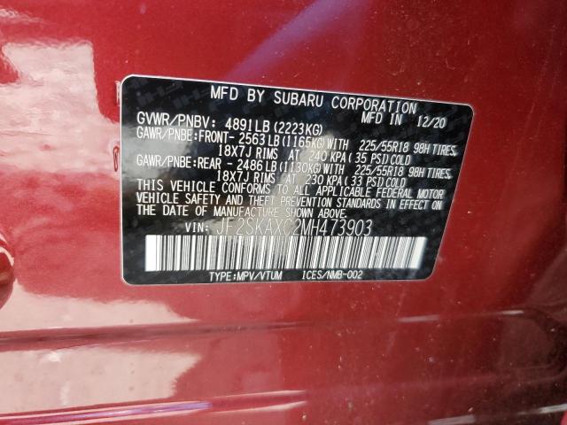 2021 Subaru Forester Touring VIN: JF2SKAXC2MH473903 Lot: 52007594