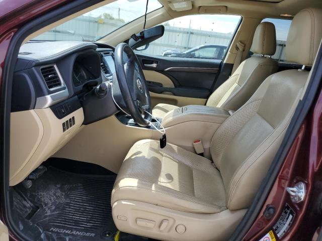 2016 Toyota Highlander Limited VIN: 5TDDKRFH5GS296833 Lot: 52709184