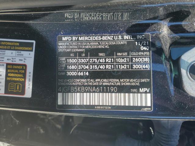 2022 MERCEDES-BENZ GLE 450 4M - 4JGFB5KB9NA611190