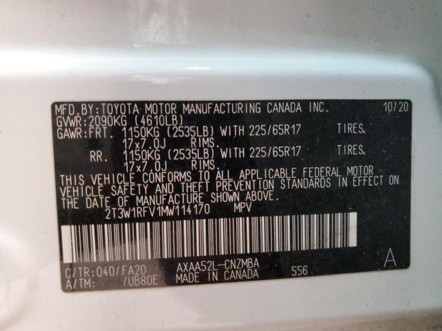2021 TOYOTA RAV4 XLE - 2T3W1RFV1MW114170