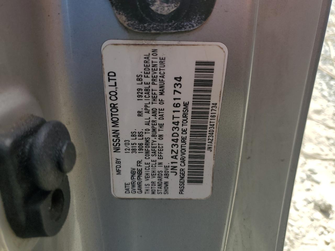 JN1AZ34D34T161734 2004 Nissan 350Z Coupe