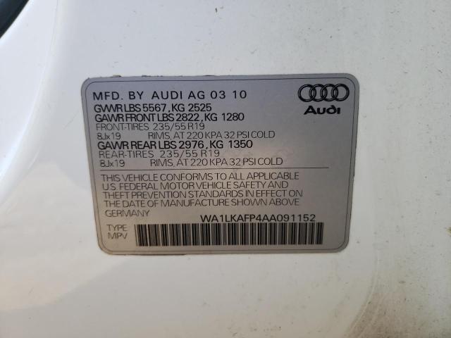 2010 Audi Q5 Premium Plus VIN: WA1LKAFP4AA091152 Lot: 51054244