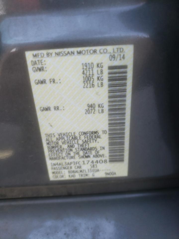 1N4AL3AP3FC174408 2015 Nissan Altima 2.5