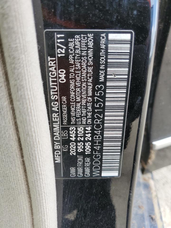 WDDGF4HB4CR215753 2012 Mercedes-Benz C 250