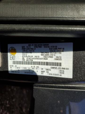 2013 Ford Escape Se VIN: 1FMCU0GX6DUD73820 Lot: 50592714