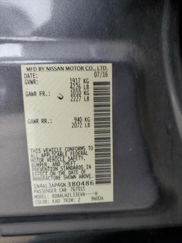 2016 NISSAN ALTIMA 2.5 - 1N4AL3AP4GN380486